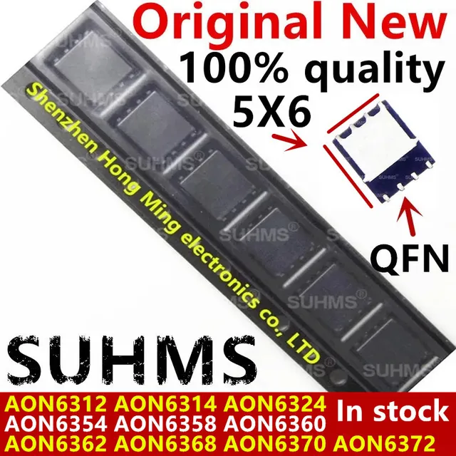 (5 sztuk) 100% nowy AON6312 AON6314 AON6324 AON6354 AON6358 AON6360 AON6362 AON6368 AON6370 AON6372 Chipset QFN-8
