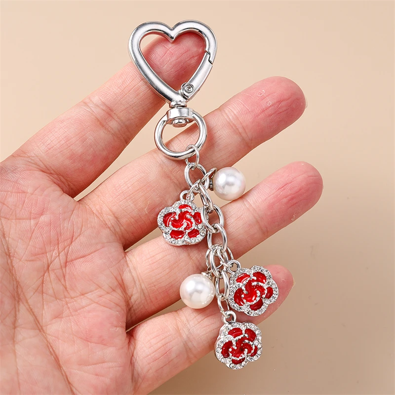 Modischer Bunter Blumen-Schlüsselanhänger für Autoschlüssel, Souvenir-Geschenke für Frauen und Männer, Handtaschen-Anhänger, Schlüsselringe, DIY-Schmuckzubehör – Detail 11