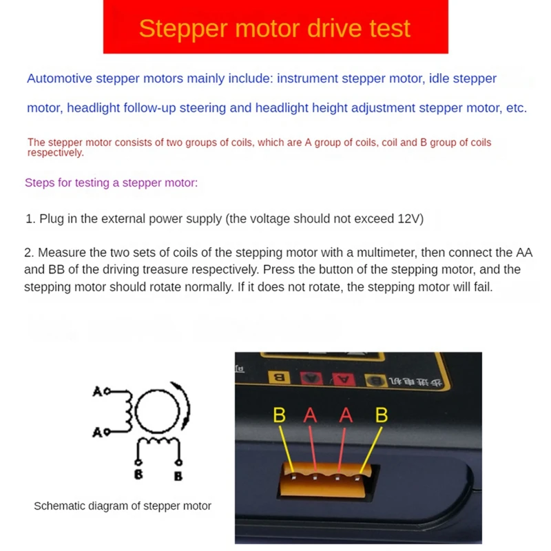 QDB-2A 3A Car Ignition Coil Tester Car Idle Stepper Motor Solenoid Valve Injector Actuator Fault Detector Driver