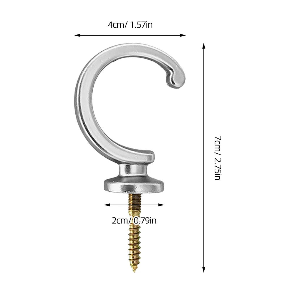 

2Pcs Wall Mounted Curtain Holder Alloy Material Rust-Resistant Stylish Home Decoration Wall Hooks Curtain Hook