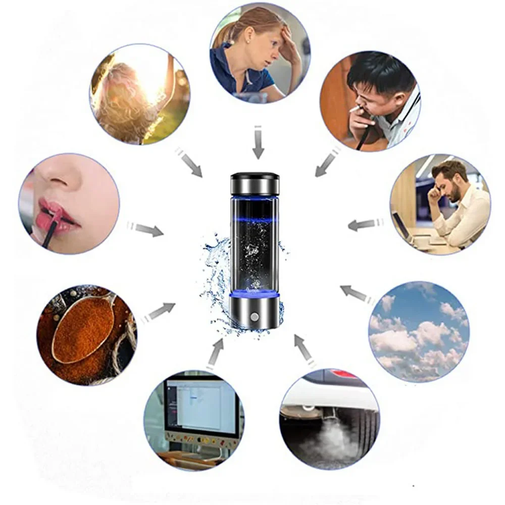 Hydrogen Water Generator Alkaline Maker Rechargeable Portable Water Ionizer Bottle Super Antioxidan Hydrogen-Rich Water Cup