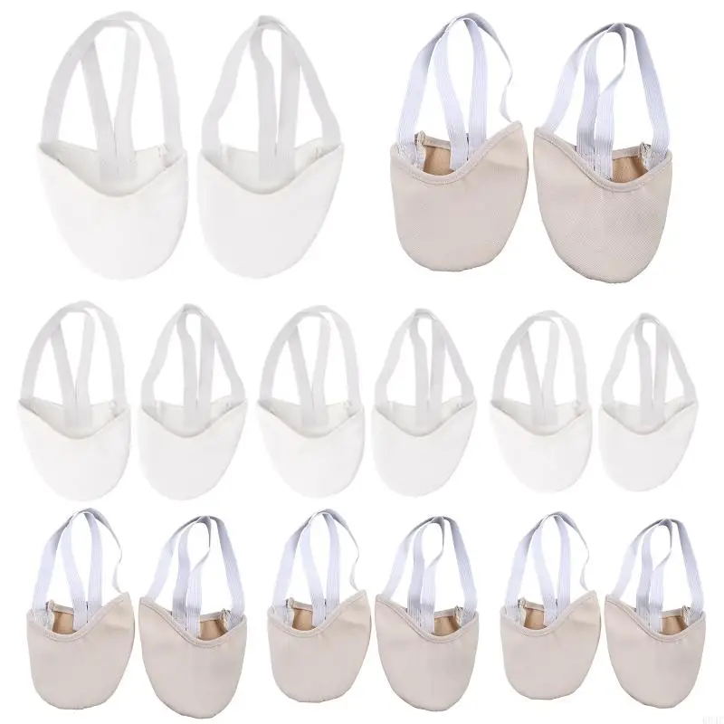 

094C Half Faux Leather Sole Ballet Pointe Dance Shoes Rhythmic Gymnastics Slippers