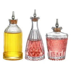 Bitter Bottle for Cocktails - Bitter Bottle for Cocktail, 200ml /150ml/ 130ml, Glass Dahs Bottle with Stainless Steel Dasher Top