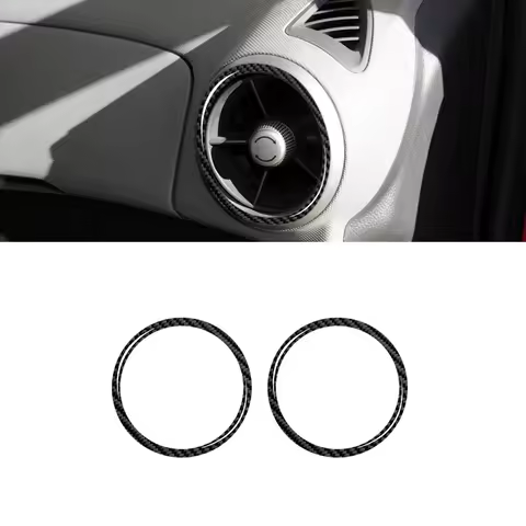 For Chevrolet Sonic 2012 2013 2014 2015 2016 Carbon Fiber / PVC Car Interior Air Vent Ring Soft Trim Sticker Decoration Cover