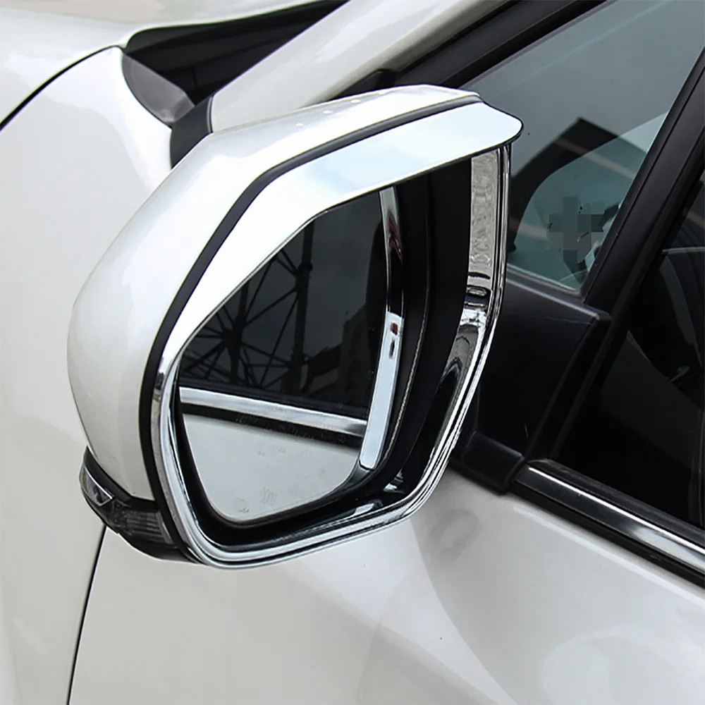 For Toyota Yaris Cross 2020 2021 ABS Black Car Rearview Mirror Rain Shade Rainproof Blades Cover Trim Accessories Chrome Styling