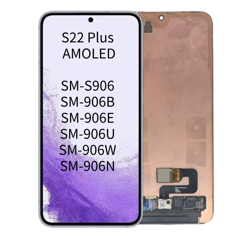 ORI 120HZ AMOLED For Samsung Galaxy S22 Plus LCD Display Touch Screen Assembly For Samsung S22+ S906B S906U S906W S906N LCD