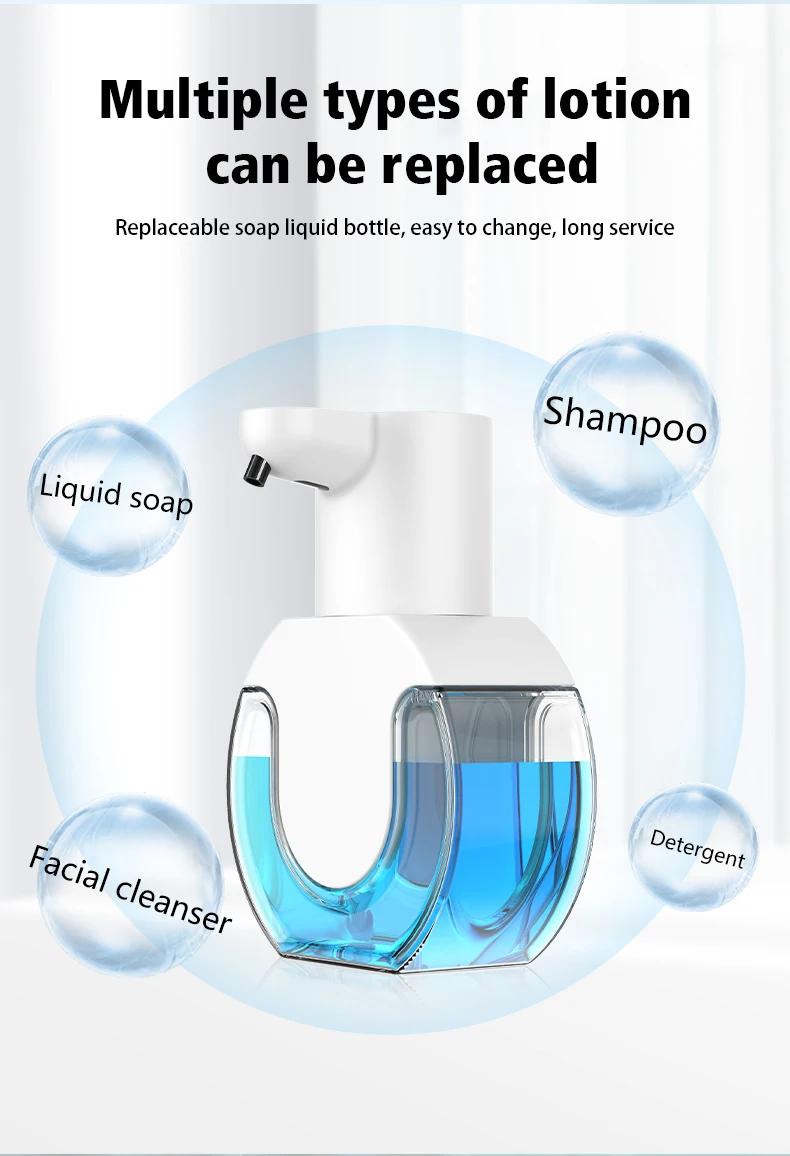 420ML Light Display 4-Gears Adjustable Control Infrared Induction Automatic Sensor Soap Dispenser Electric Hand Sanitizer Bottle