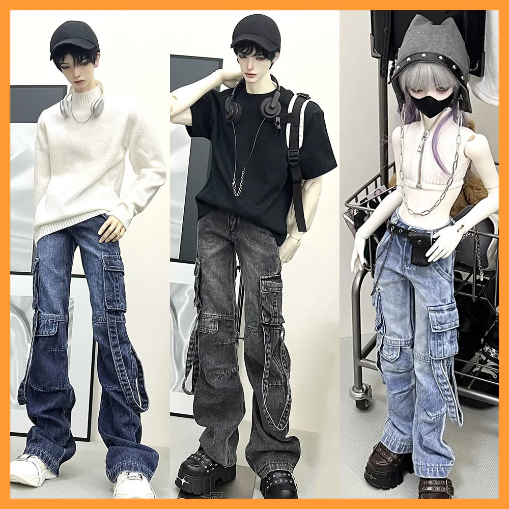 

Повседневные джинсовые брюки в масштабе 1/3 1/4, модные карманные джинсы-карго, модель для обычного дяди Дракона, душа 73 CD 2,0, тело куклы