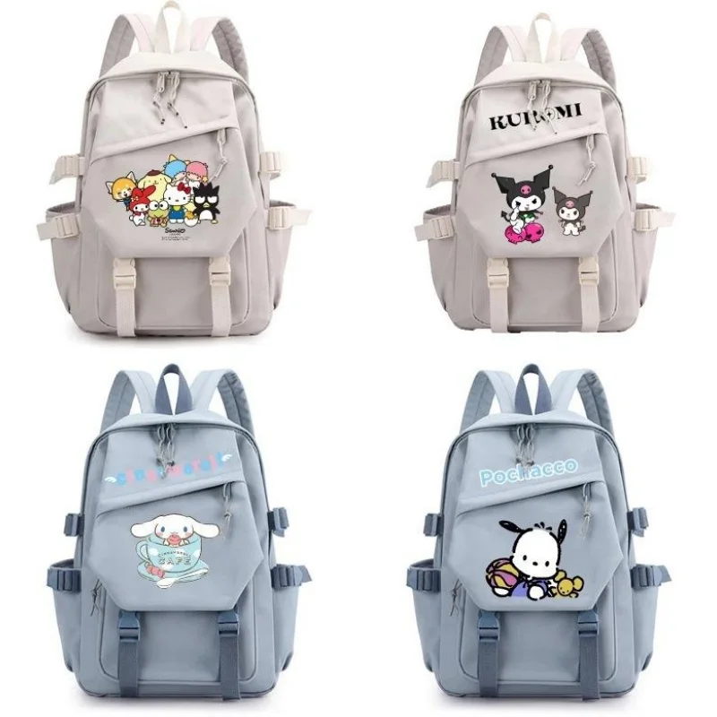 

Мультфильм kuromiPochacco, школьный рюкзак с принтом анимации, милый новый студенческий легкий рюкзак большой вместимости от трех до шести классов, подарок