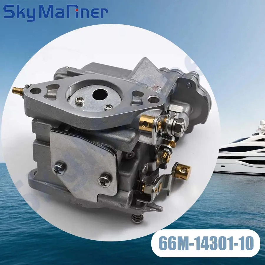 Carburetor 66M-14301-10 66M-14301-12 for Yamaha 15HP F15 4 Stroke Outboard Motors 66M-14301-11-00 Boat Engine Components
