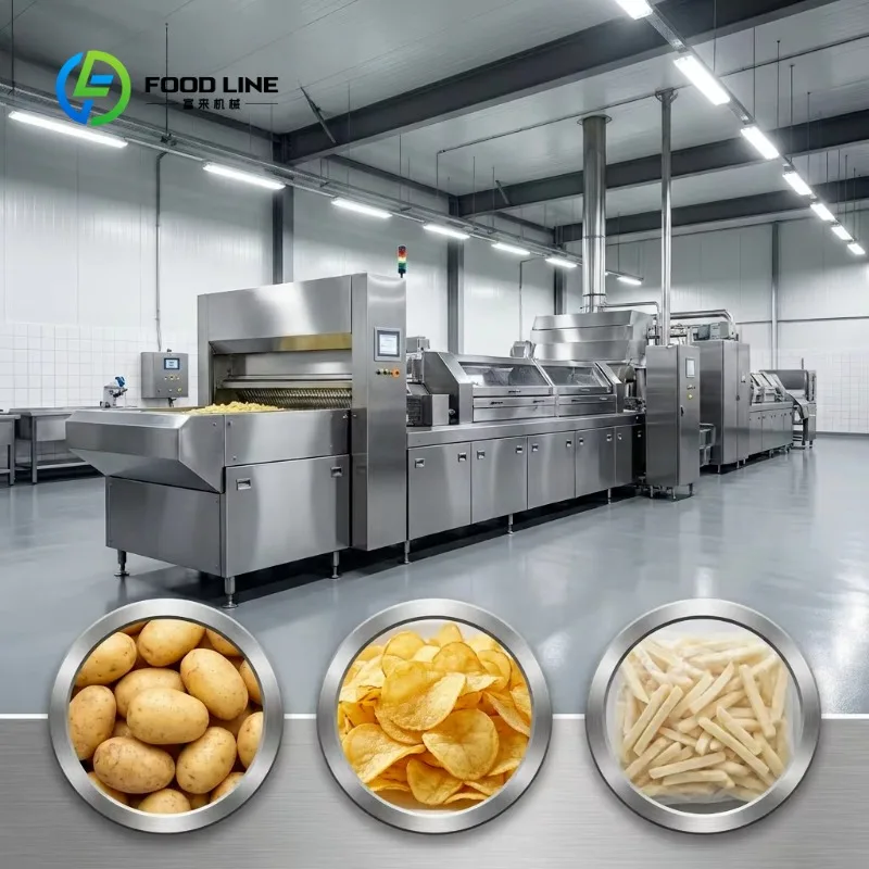 Industrial Frying Equipment Automatic Deep Fryer Machine for Potato Chips Meat and Snack Food Production