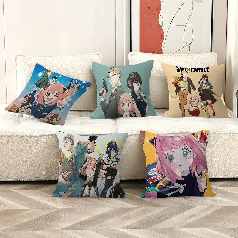 Magic Shark SPY X Family Anime Pillow Cover for Bedroom Room and Living Room Sofa Decorative Cushion Cover
