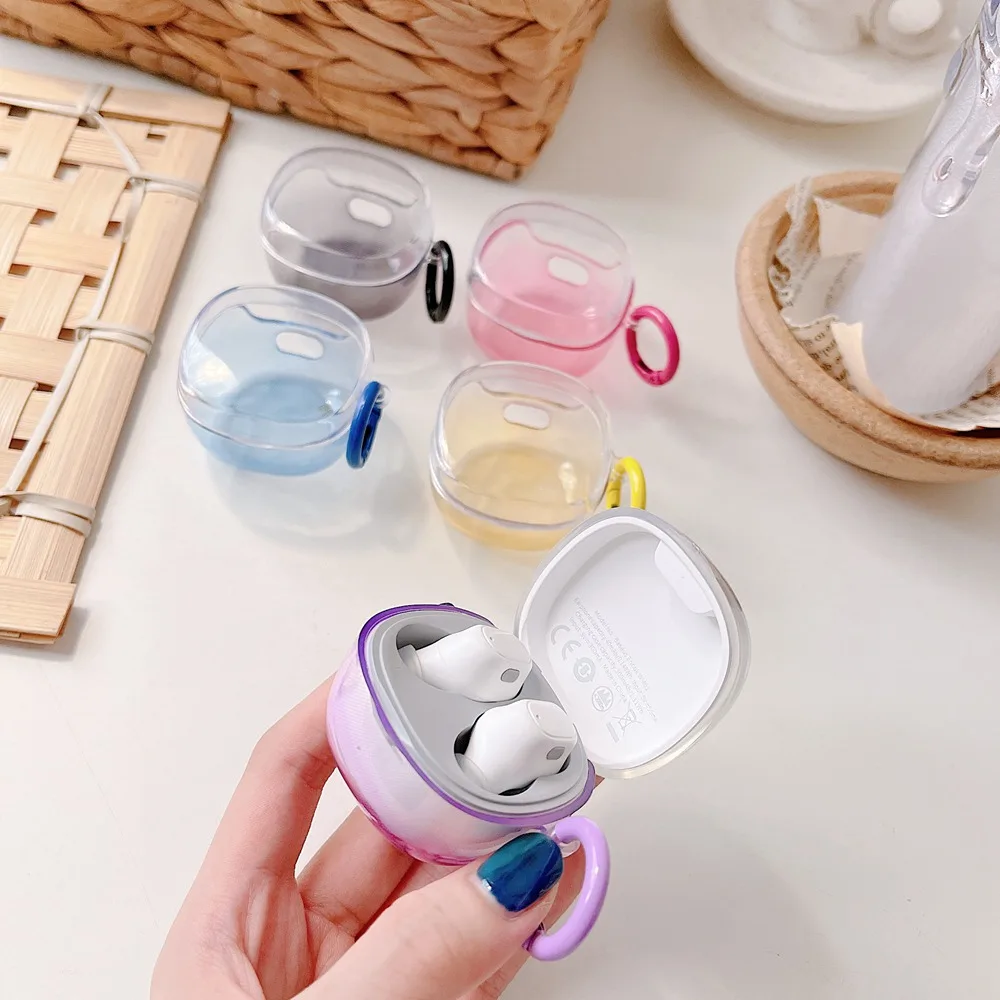 Transparent Gradient Colorful Earphone Case For Baseus WM01 TWS Wireless Earphone Cover For Baseus WM02 Headset Soft TPU Box