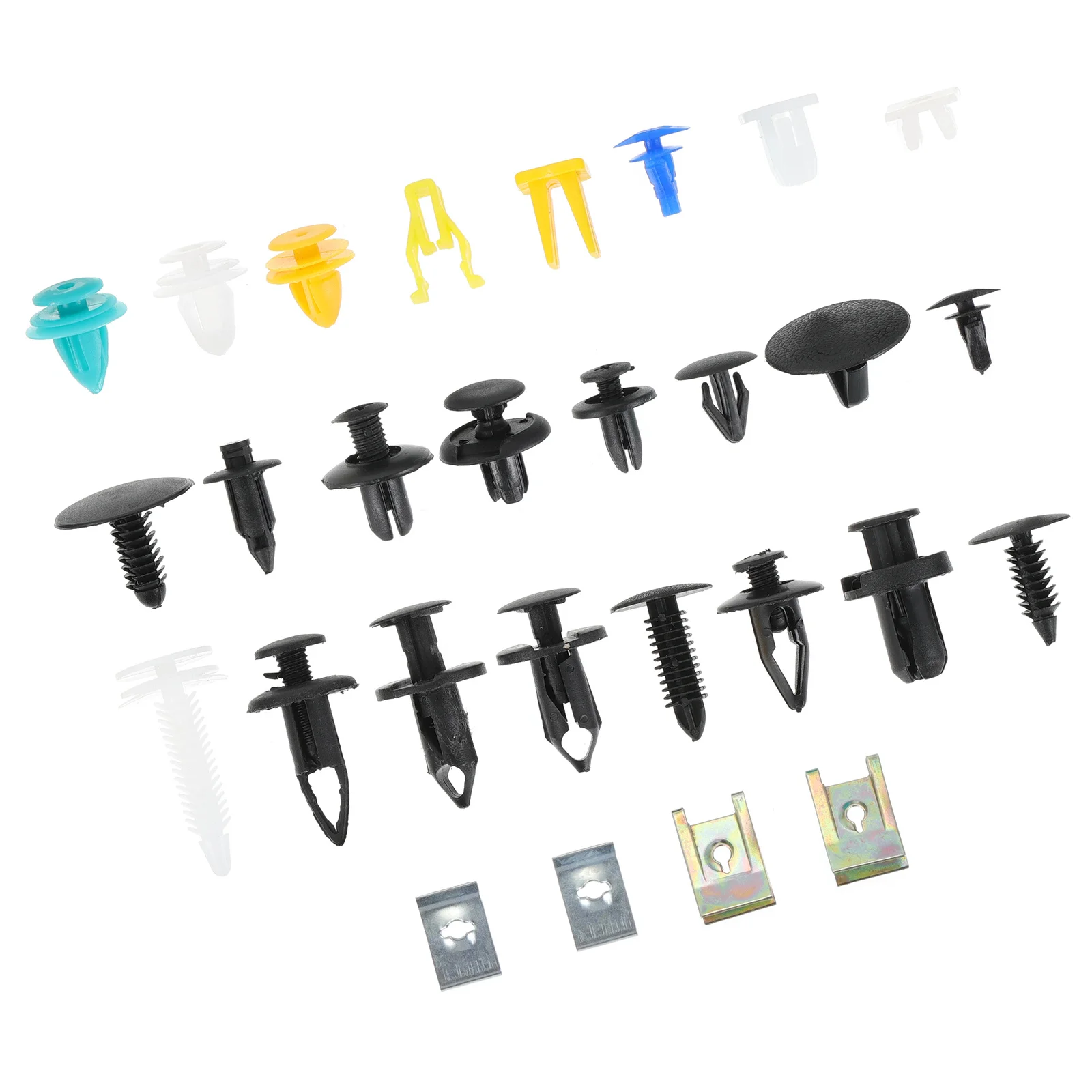 

200Pcs Car Push Rivet Clips Durable Auto Fastener Clips Lightweight Vehicle Bumper Push Fasteners for Repair Accessories