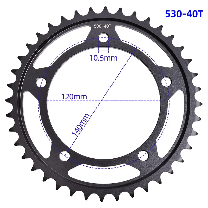 

530 40/43T Rear Sprocket for Suzuki SV 1000 S 1300 GSF 1200 GSX 1250 1300 GSXR GSX-R Triumph 955 Sprint RS Tiger SE 955i Daytona