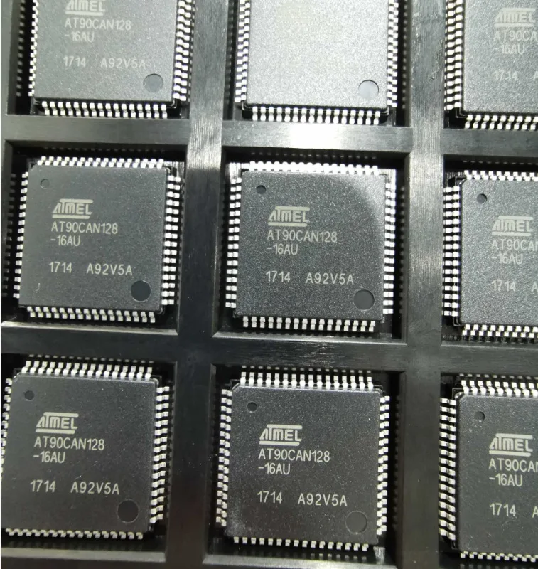 AT90CAN128-16AU single-chip microcomputer (MCU/MPU/SOC) is packaged with the brand-new original TQFP-64 IC chip