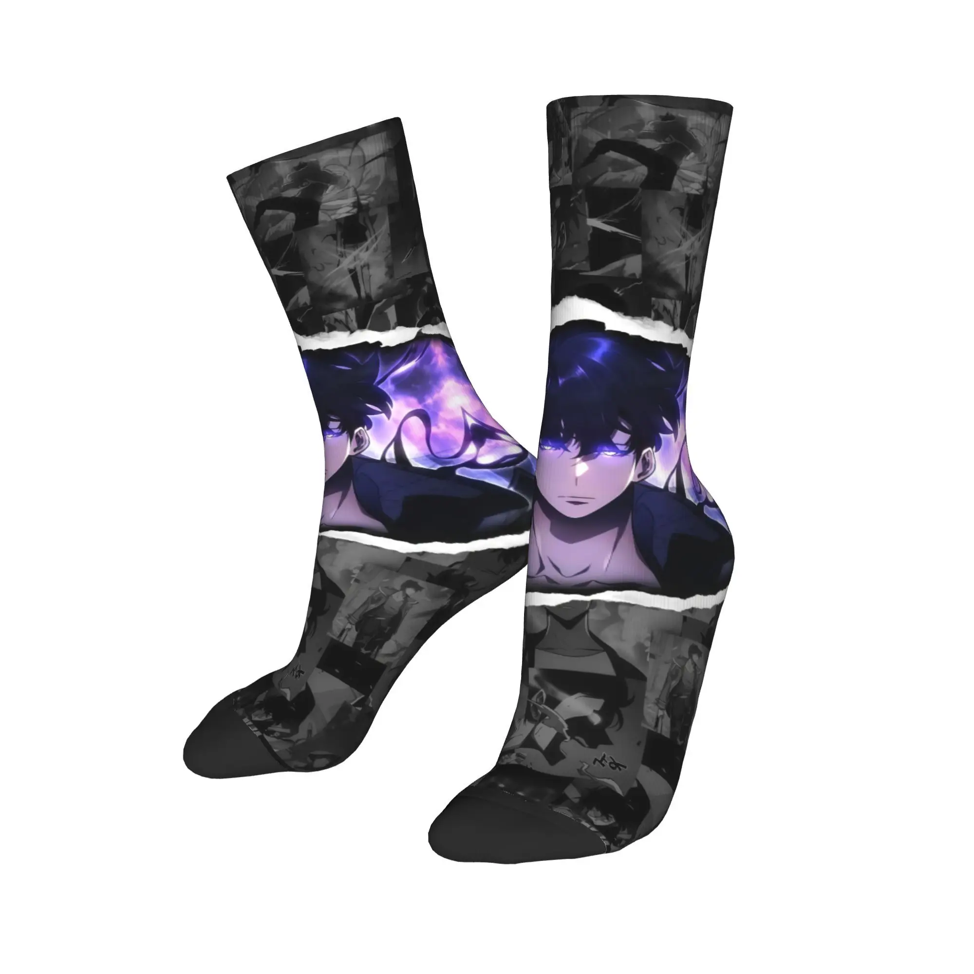 

Модные аниме Solo Leveling Sung Jinwoo баскетбольные носки длинные носки из полиэстера для унисекс дышащие