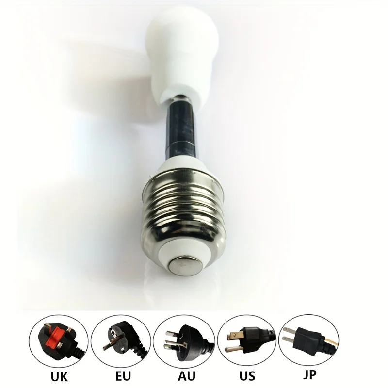 Lamp Socket Extender, E26/E27 Adjustable Vertical 90° Horizontal 360°, 100 V-250 V, Max. 150 W, Medium Screw Base Light Conver