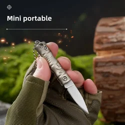 Folding Fruit Knife Outdoor Stainless Steel Folding Knife Zinc Alloy Knife Portable Mini Portable Knife Keychain