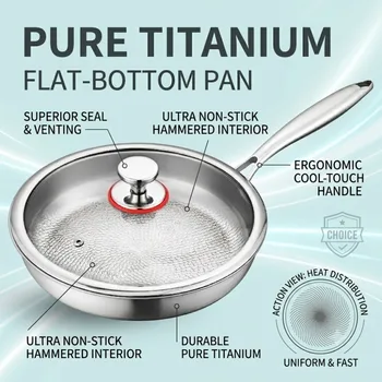 Titanium Steel Hammered Frying Pan 1