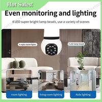 -FDDT Wifi 8MP Lamp Bulb E27 LED Smart IP Surveillance Camera With Two-Way Audio, Color Night Vision, And 360° AI Tracking