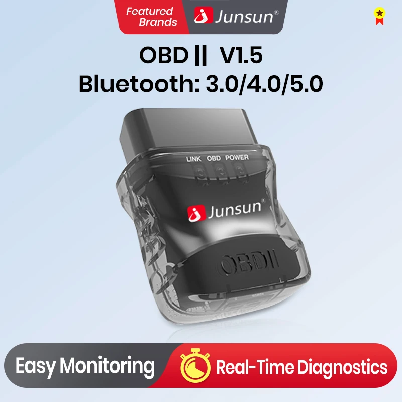 Junsun Auto Scanner mini ELM327 Bluetooth OBD2 Adapter Car Diagnostic Tool Scan Tool For Android /IOS DVD Car Accessories