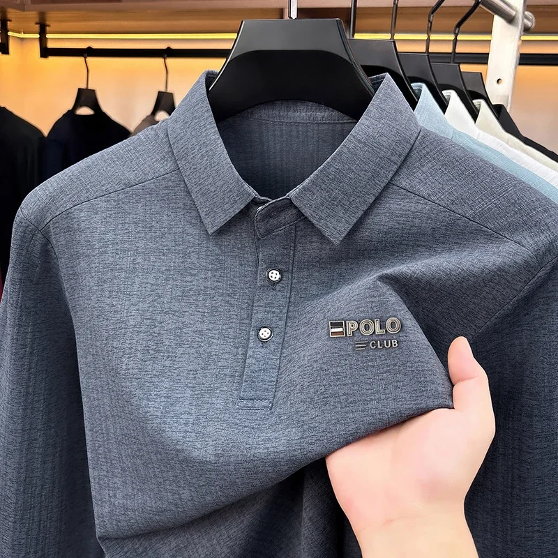 Men's Golf Polo Shirts Business Casual Short Sleeved POLO Shirts Fashion Comfortable and Breathable Workwear Top Office T Shirts