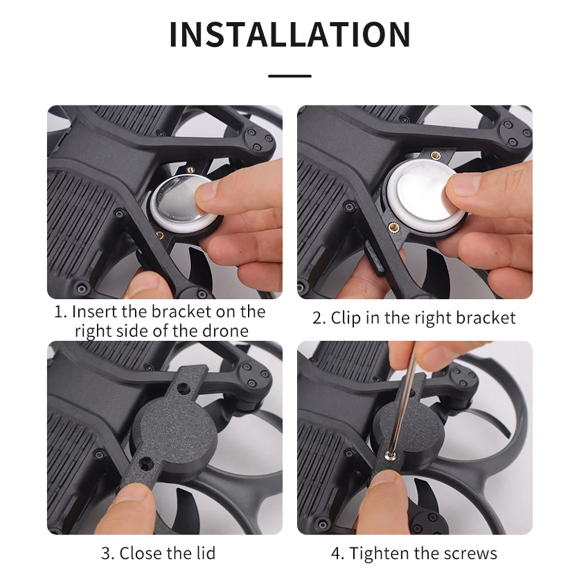 N33R_Positioner Bracket for Dji AVATA 2 Airtag Holder Mount Air Tag Case