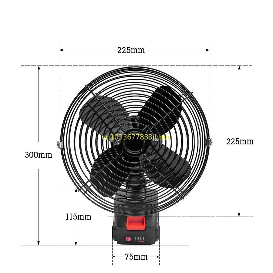 Outdoor electric fan Wireless lithium battery fan Special rechargeable for fishing and camping trolley