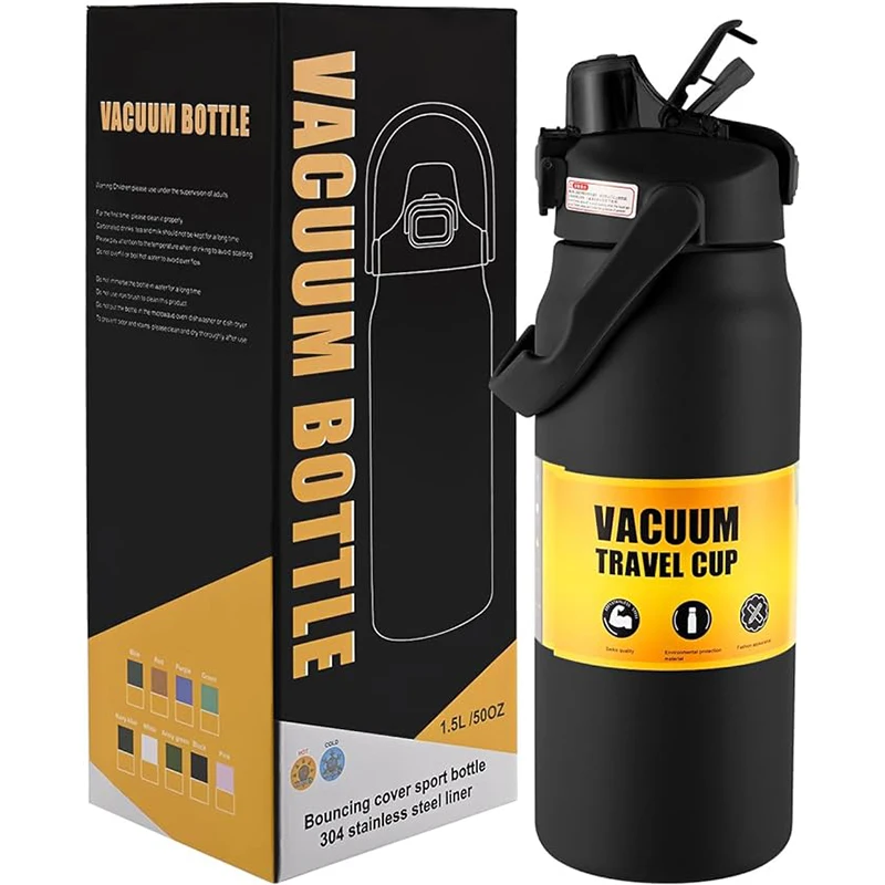 

Vacuum Insulated Thermos Water Bottle BPA-Free Stainless Steel Water Bottles Flask for Cold & Hot Drink Coffee Office Home