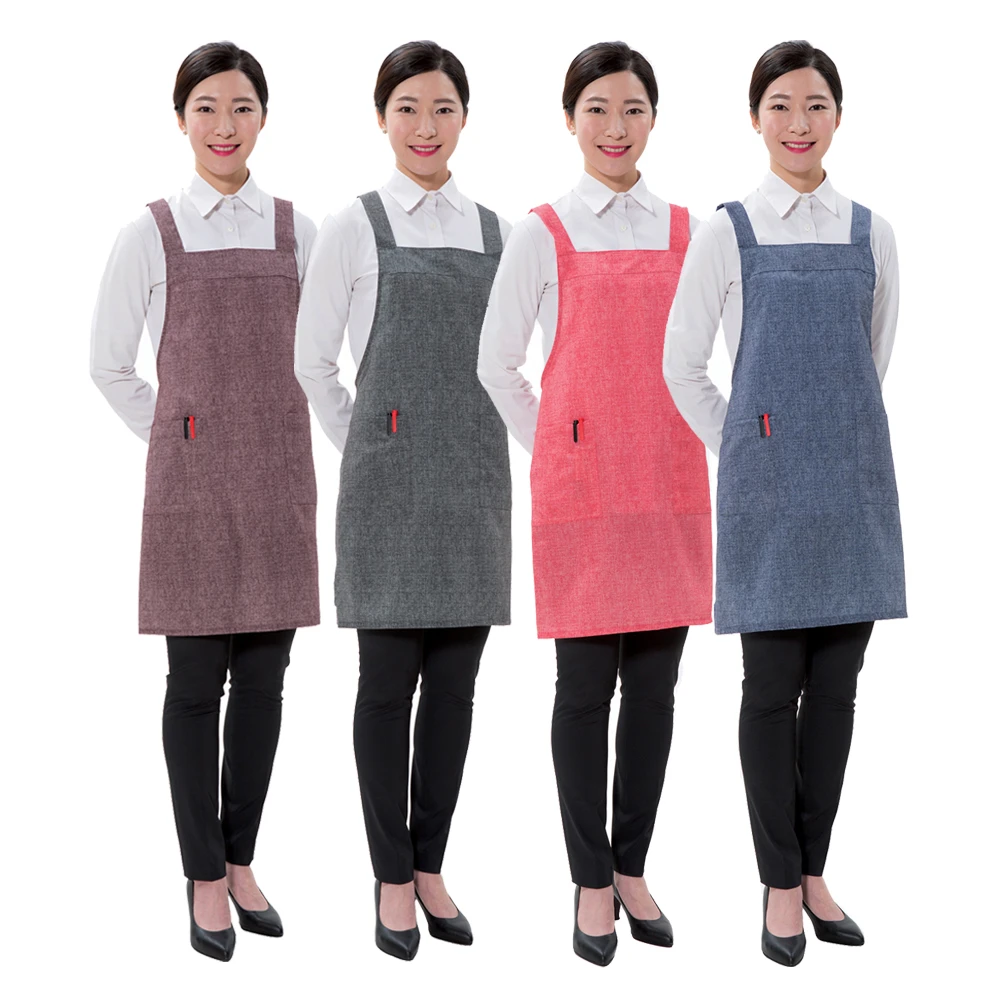 HBYK H type denim apron/Gonsall-Middle/PO-7904