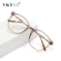 VICKY minimalista clásico geométrico redondo diseño de marco grande Anti-luz azul gafas de lectura prescripción personalizable LS216