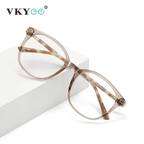 VICKY minimalista clásico geométrico redondo diseño de marco grande Anti-luz azul gafas de lectura prescripción personalizable LS216
