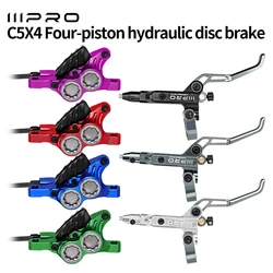 IIIPRO C5X4 Ultralight 4 Piston Bicycle Hydraulic Brake 850/1550mm MTB Brake Cooling Oil Pressure AM DH Road Bike Disc Brake