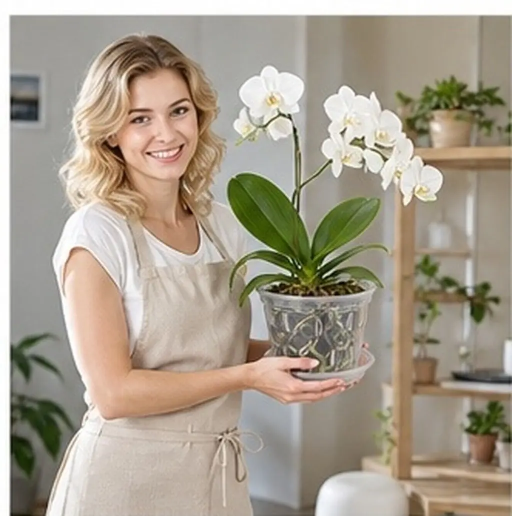 3Pcs Clear Orchid Pots with Drainage Holes and Matching Saucers Transparent Plastic Planters for Root Health Monitoring Indoor