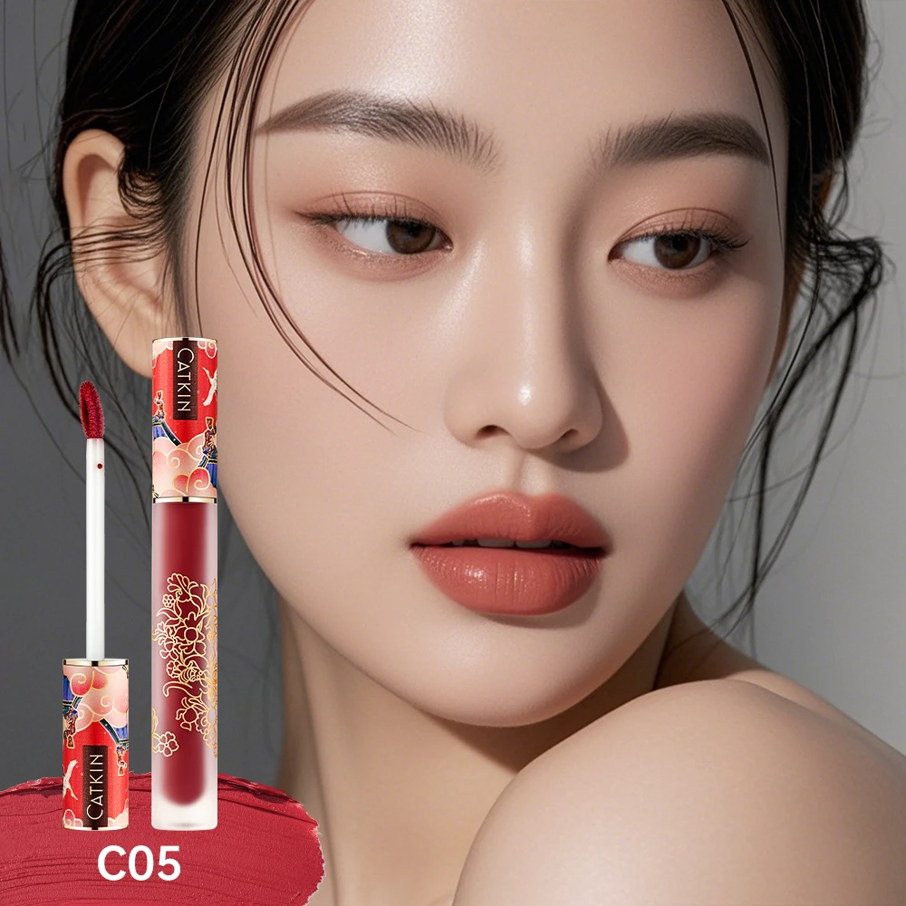 CATKIN Liquid Lipstick Lip Gloss Lightness Pretty Semimatte Waterproof Long Lasting Satin Nourish Moisturizing Smooth Soft