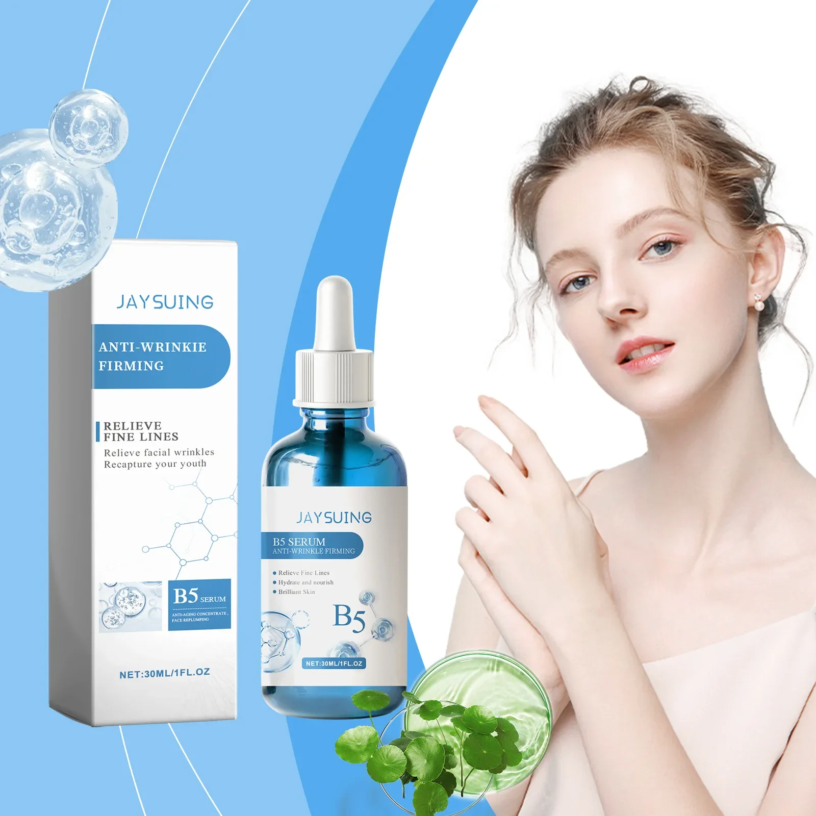 

Jaysuing B5 Elastic Repair Serum Improves Skin Elasticity Hydrating Moisturizing Softening Skin Care Serum Anti-Aging Serum