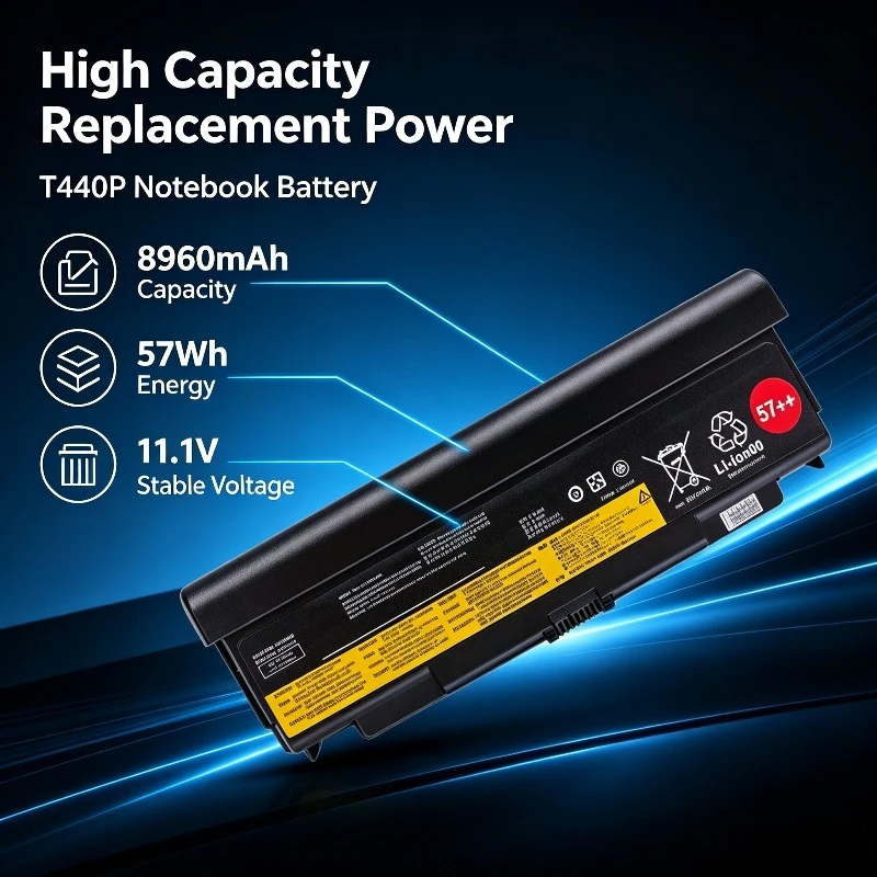 Replacement Laptop Battery for Lenovo Thinkpad T440p T540p W540 W541 L440 L540 High Capacity Stable Notebook Battery