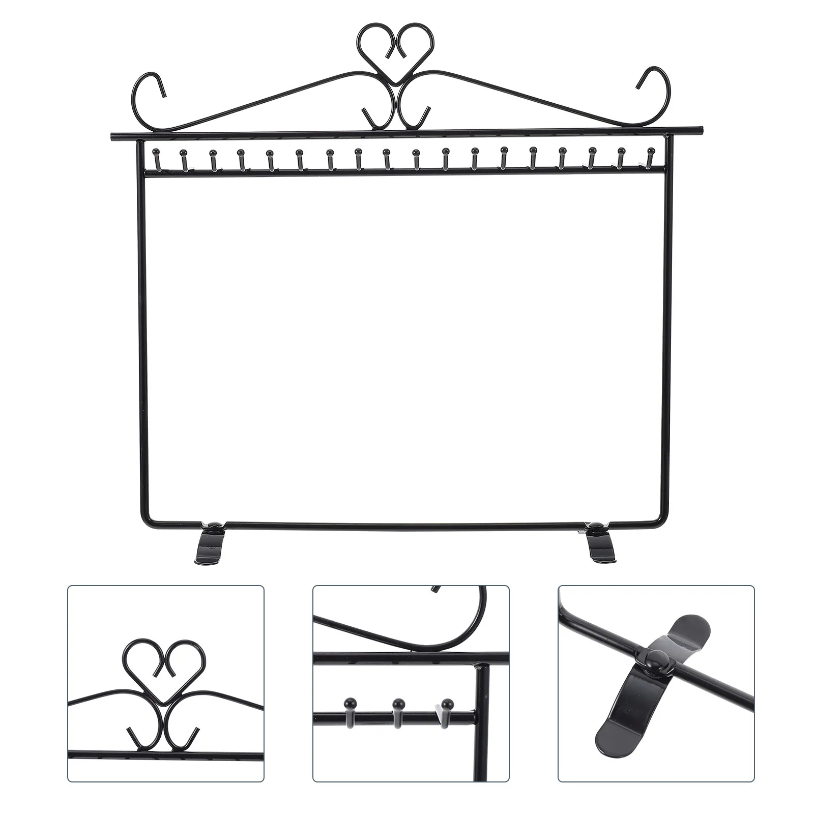 

1Pcs Necklace Display Rack Iron -Slot Jewelry Organizer Desktop Holder Jewelry Storage Shelf for Home Shop