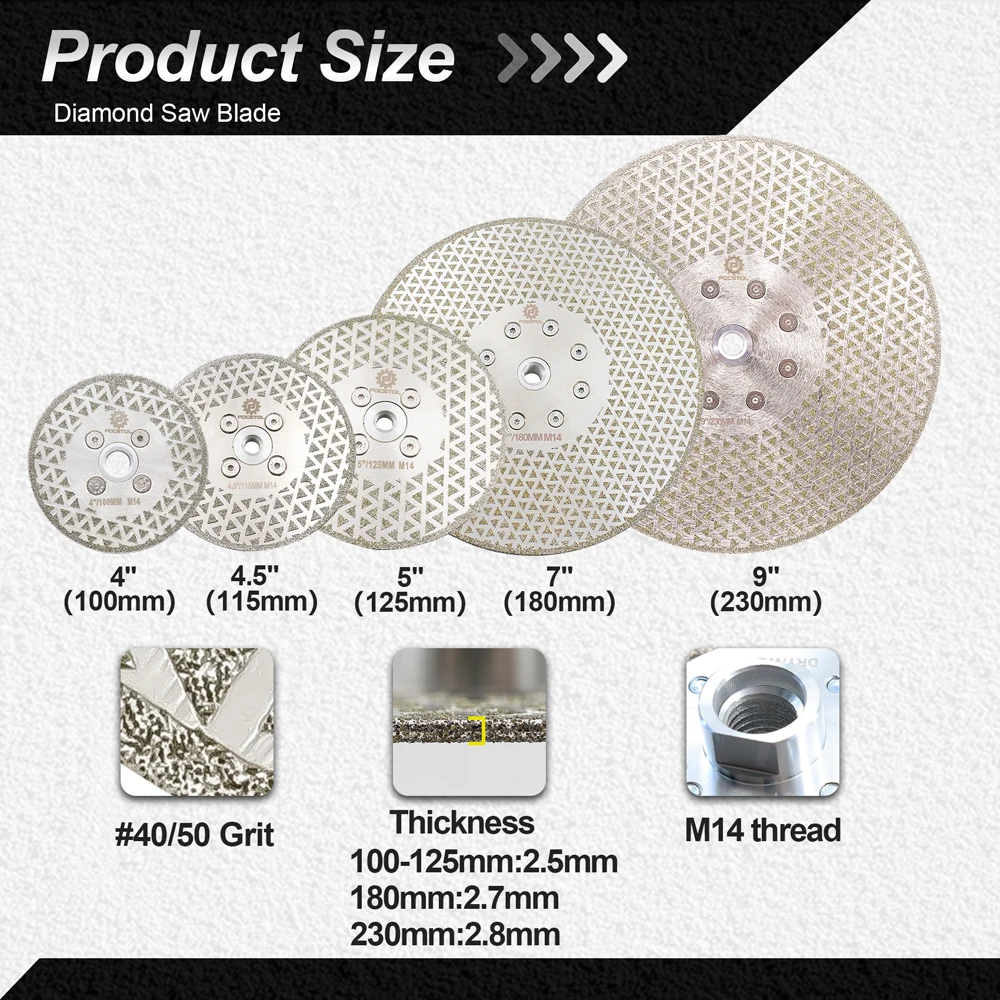 

FOCSTOL Diamond Saw Blade Grinding Disc Concrete Stone Marble Granite Cup Cutting Wheel Sanding Disc Cutting Disc