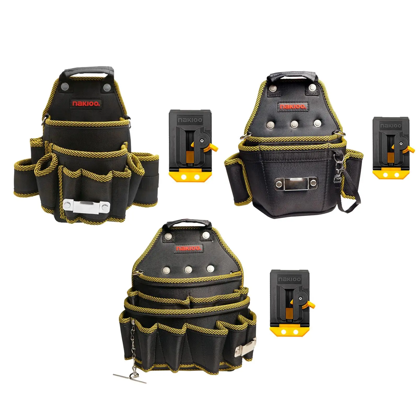 

Electrician Tool Waist Bag Power Tool Bag Holder Case Storage Quick Hanging Belt Pouch for RV Trip Home Improvement Garden