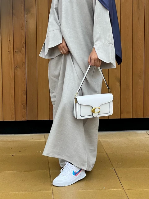 Eid rękaw z rozcięciem muzułmańskie Abaya dla kobiet Eid sukienka maroko Ramadan modlitwa długie sukienki Abayas Kaftan Islam Dubai arabski długa suknia