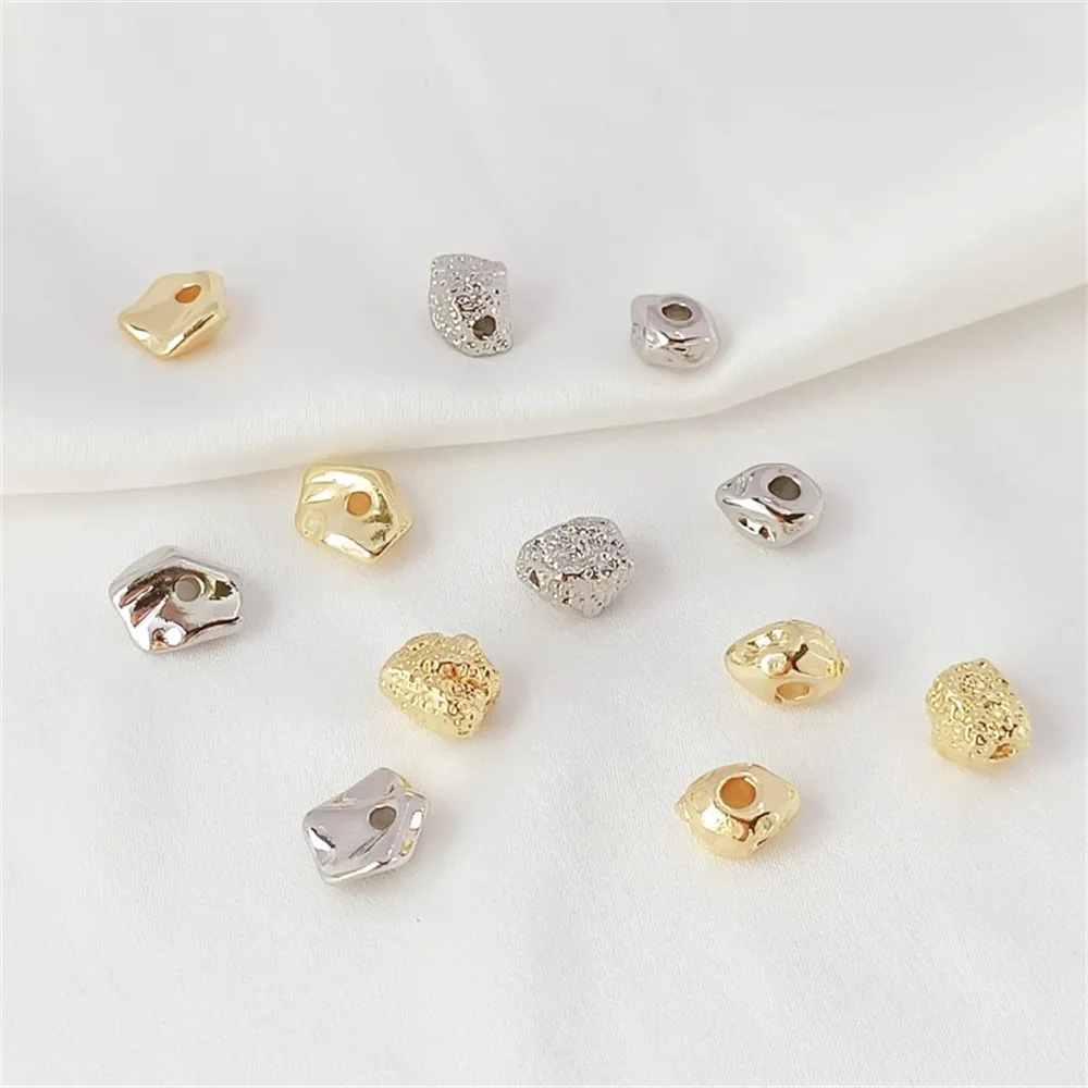 18-каратное-медное-золото-гладкая-треугольная-дуга-плоская-бусина-неправильной-формы-браслет-и-ожерелье-ручной-работы-аксессуар