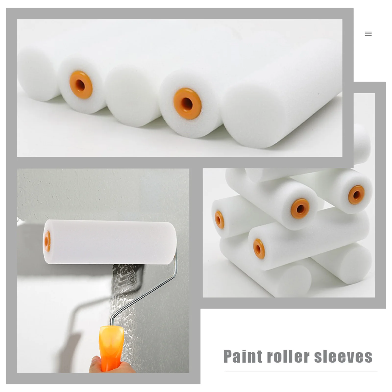 10 pcs Sponge Paint Roller Small Replacement Covers For Wall Painting Decoration Tools Paint Roller Sleeves Nap