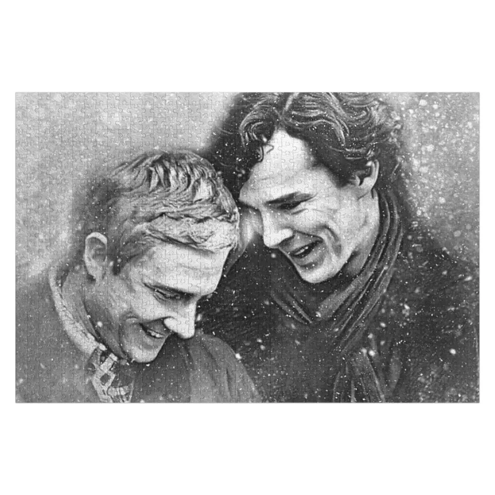 

Sherlock JohnLock Laughing in the Snow Jigsaw Puzzle Customized Picture Jigsaw For Kids Personalized Baby Toy Puzzle