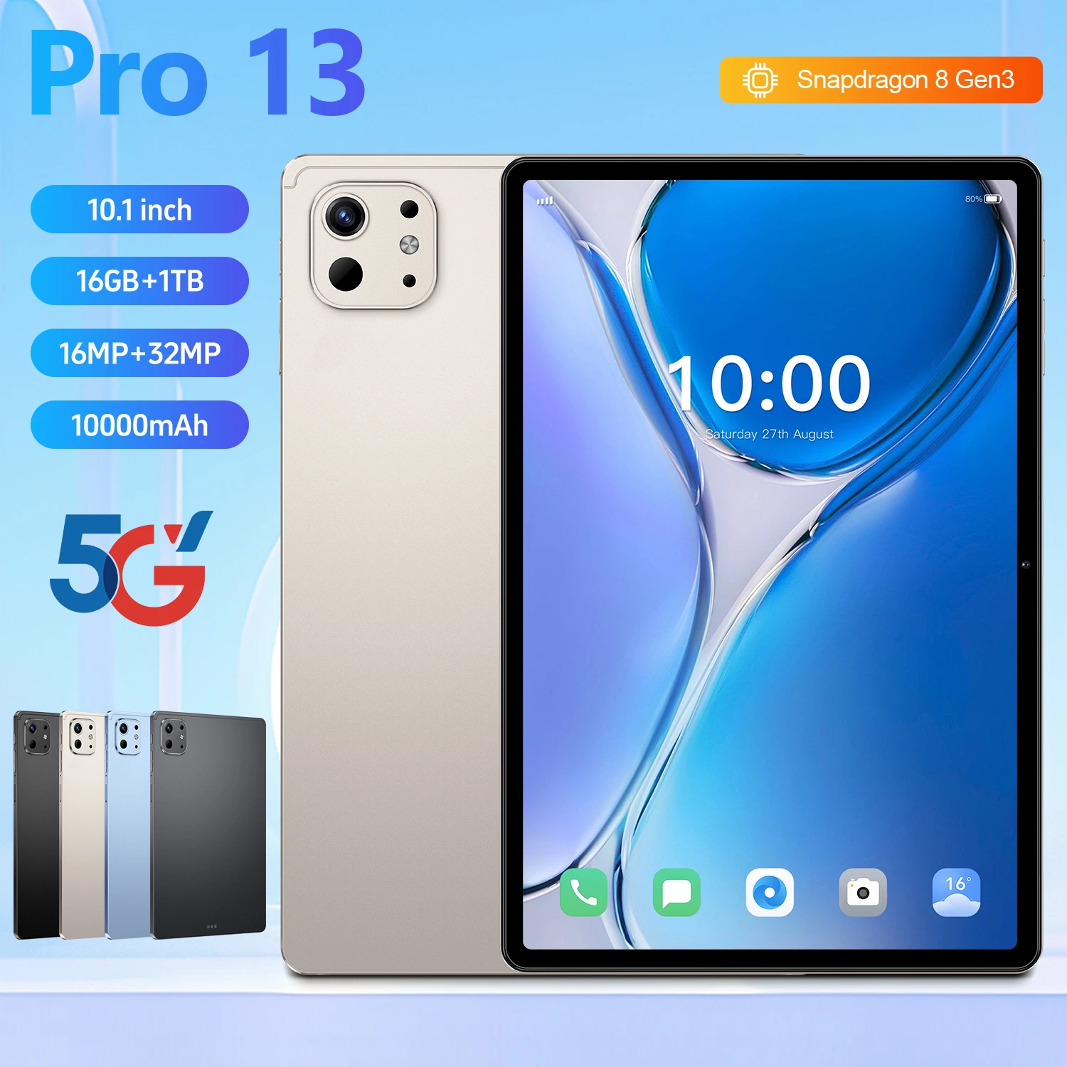 yZ[z2025NV^IWi^ubgPro 13 Snapdragon 8 Gen3 10.1C` Android 15 16GB+1TB 10000mAh 5G fASIM WiFi GPS ^ubg