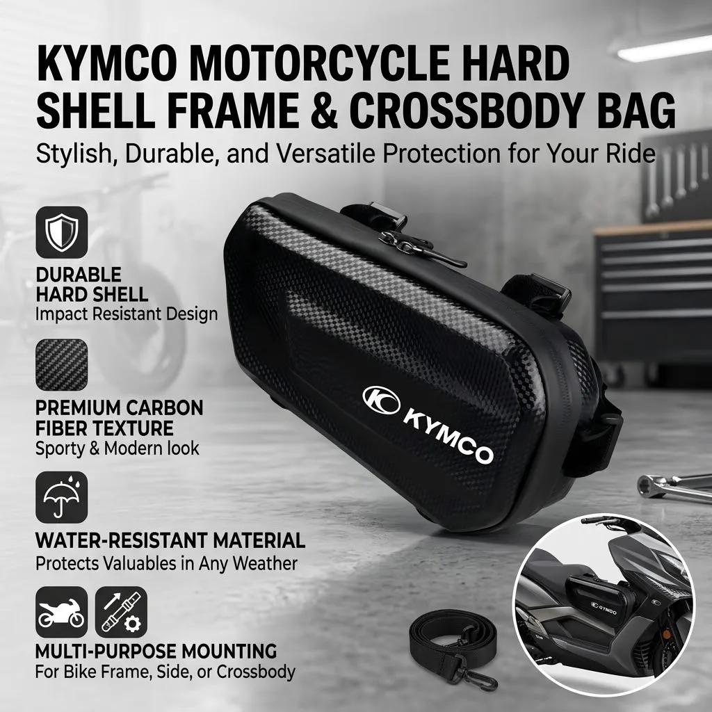 Easy To Clean Large Capacity EVA Motorcycle Saddle Bag Tool Bag With LOGO For KYMCO DOWNTOWN NIKITA GDINK KXCT PeoPle S