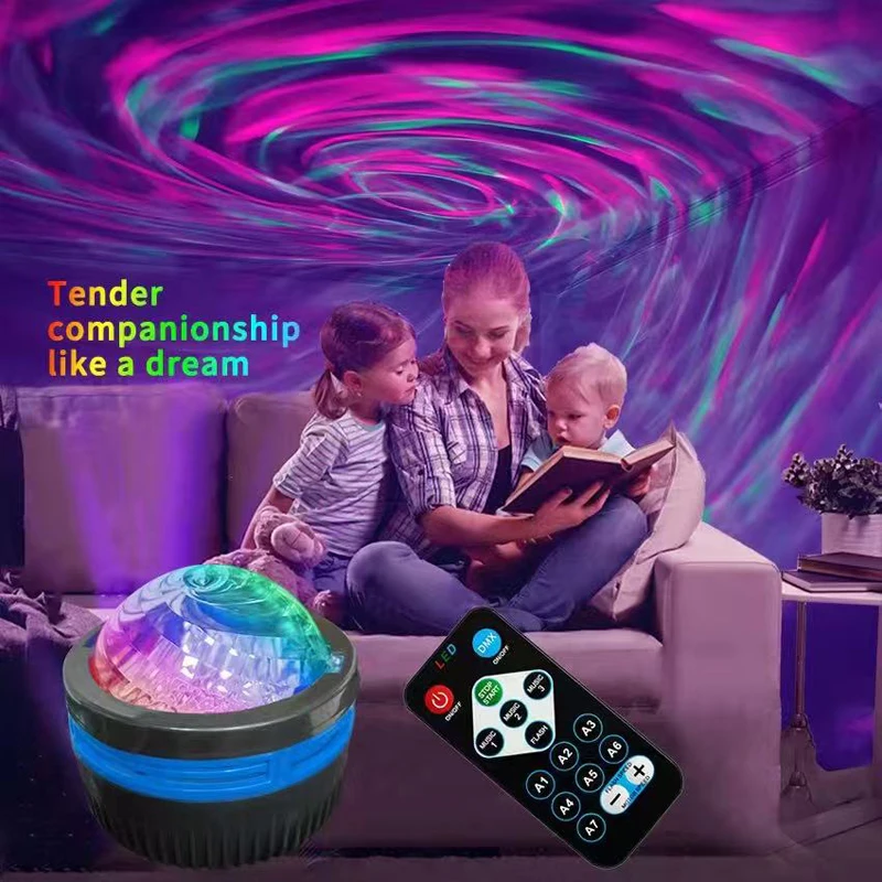 USB Colorful Galaxy Projector LED Light Galaxy Sky Bedroom Night Light with Remote Control Kids Room Christmas Party Decoration image 5