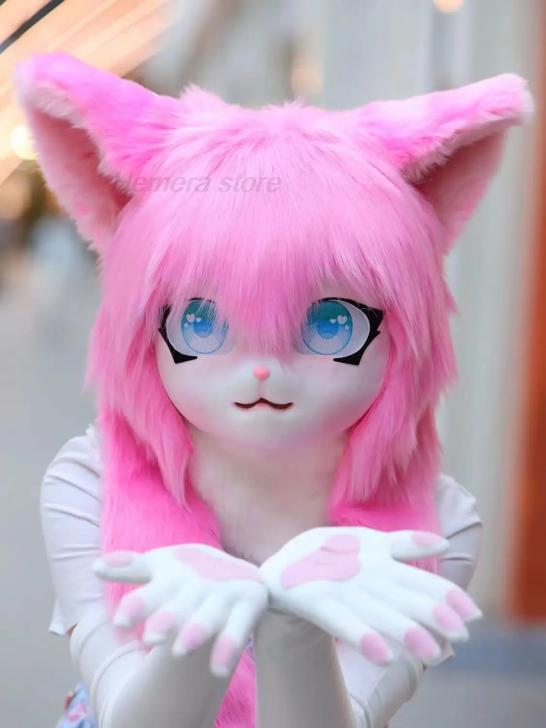 Cute Fursuit Kigurumi Headsets Furry Animal Cosplay Costumes Comiket Furries Rubbit Doll Cat Comiket Furries Doll costumes image 4