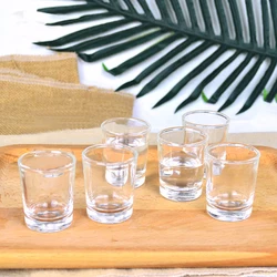 6pcs Set 26ml Chinese Style Transparent Small Wine Glass Baijiu Cup Household Spirits Vodka Glasses Set Gifts for Family Members